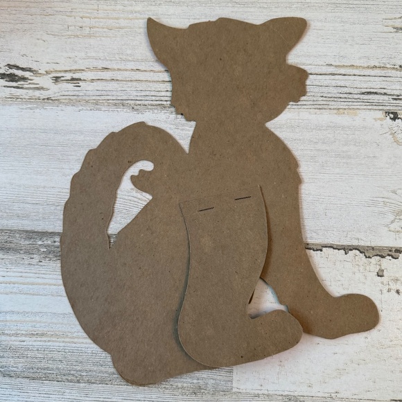 Vintage Beistle Co Die Cut Cardstock Paper Standup Black Cat Halloween Decor - Picture 8 of 10